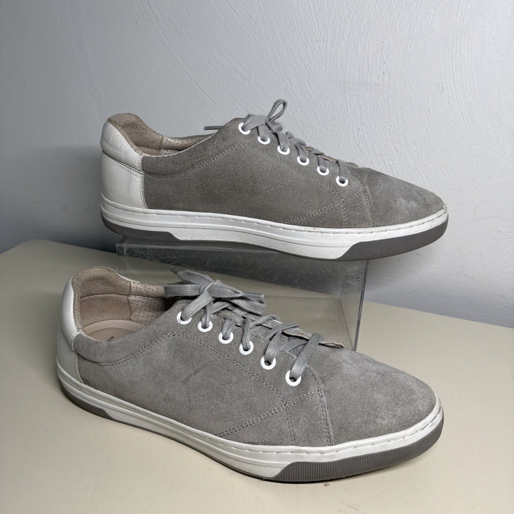 Johnston & Murphy Gray SuedeSneakers Men's Sz 8.5 M Comfort Casual Shoes 25-2699